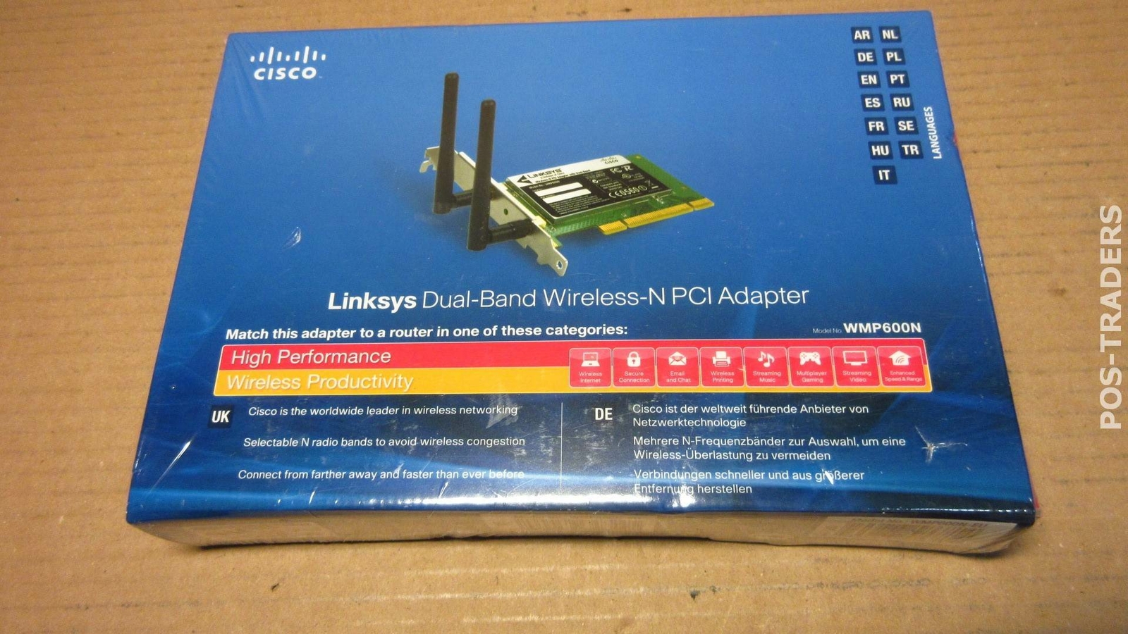 Linksys CISCO WMP600N Wireless-N PCI Adapter with Daul-Band 300Mbps NEW NEW