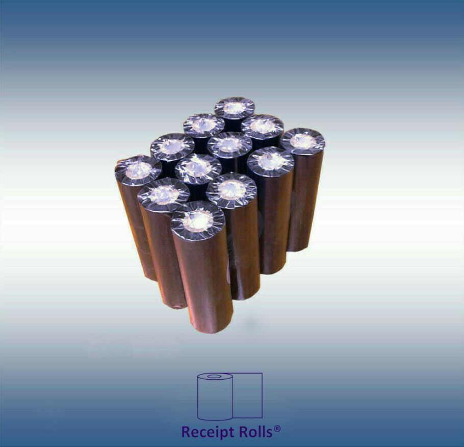 12 Resin Enhanced Thermal Transfer Ribbons 4.33" x 243' for Zebra & Eltron Ptrs