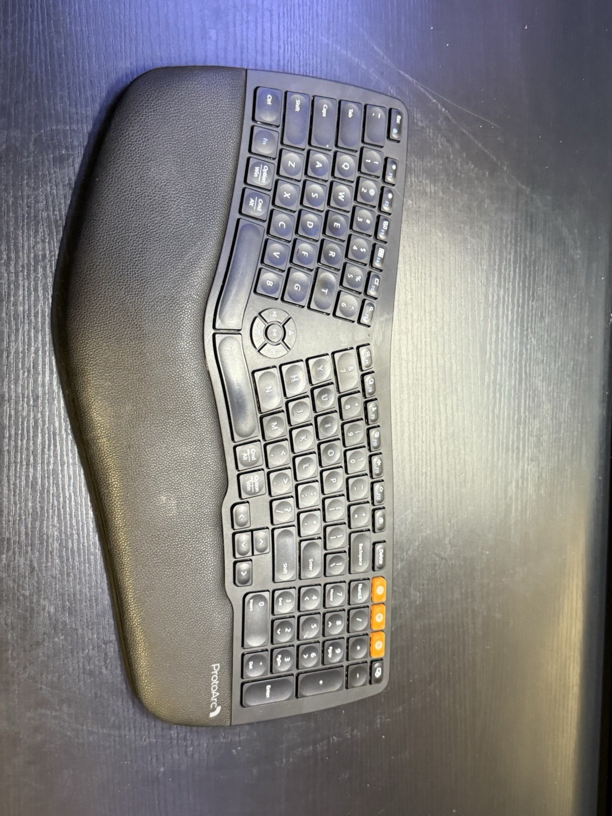 ProtoArc EKM01 Plus Ergonomic Wireless Keyboard Gray Black Keyboard Only