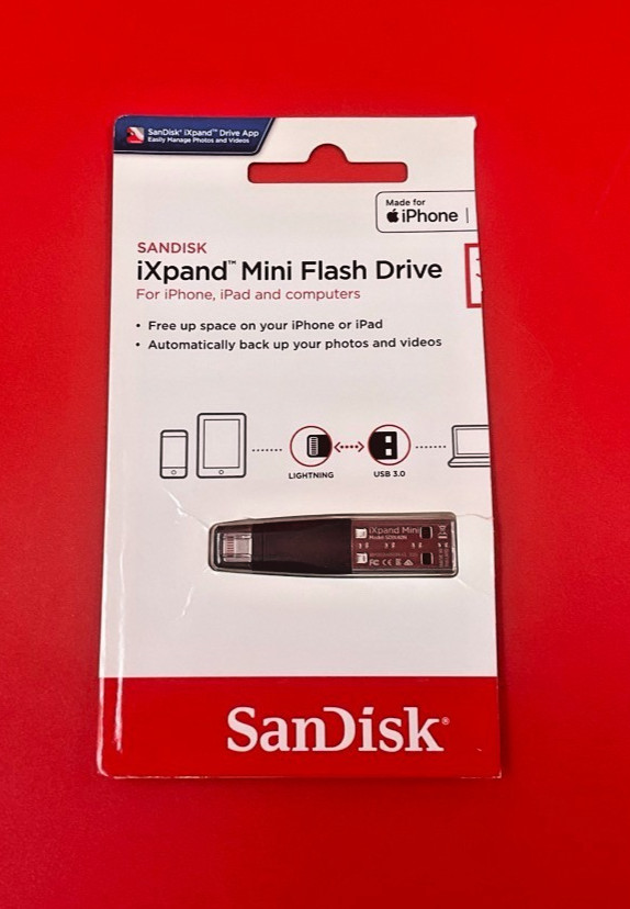Sandisk iXpand 32GB Lightning Mini Flash Drive SDIX40N-032G-GN6NN ❤️️✅❤️✅❤️️