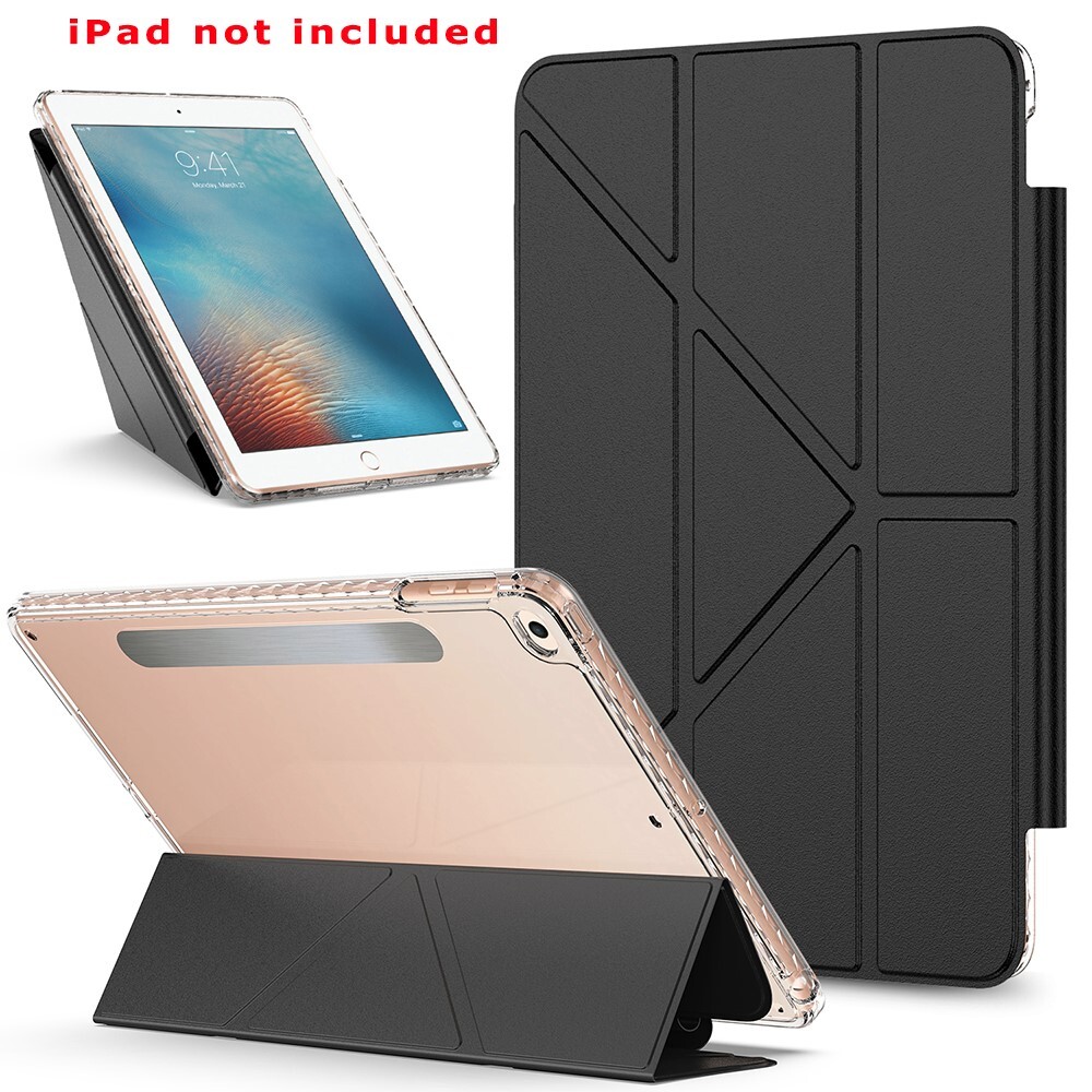 Magnetic Skin-Feeling Fabric Foldable Leather Case fits Apple iPad 5th Gen 9.7"