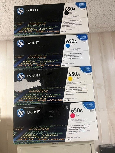Genuine HP LaserJet 650A Full CMYK Toner Set CE270A CE271A CE272A CE273A SEALED