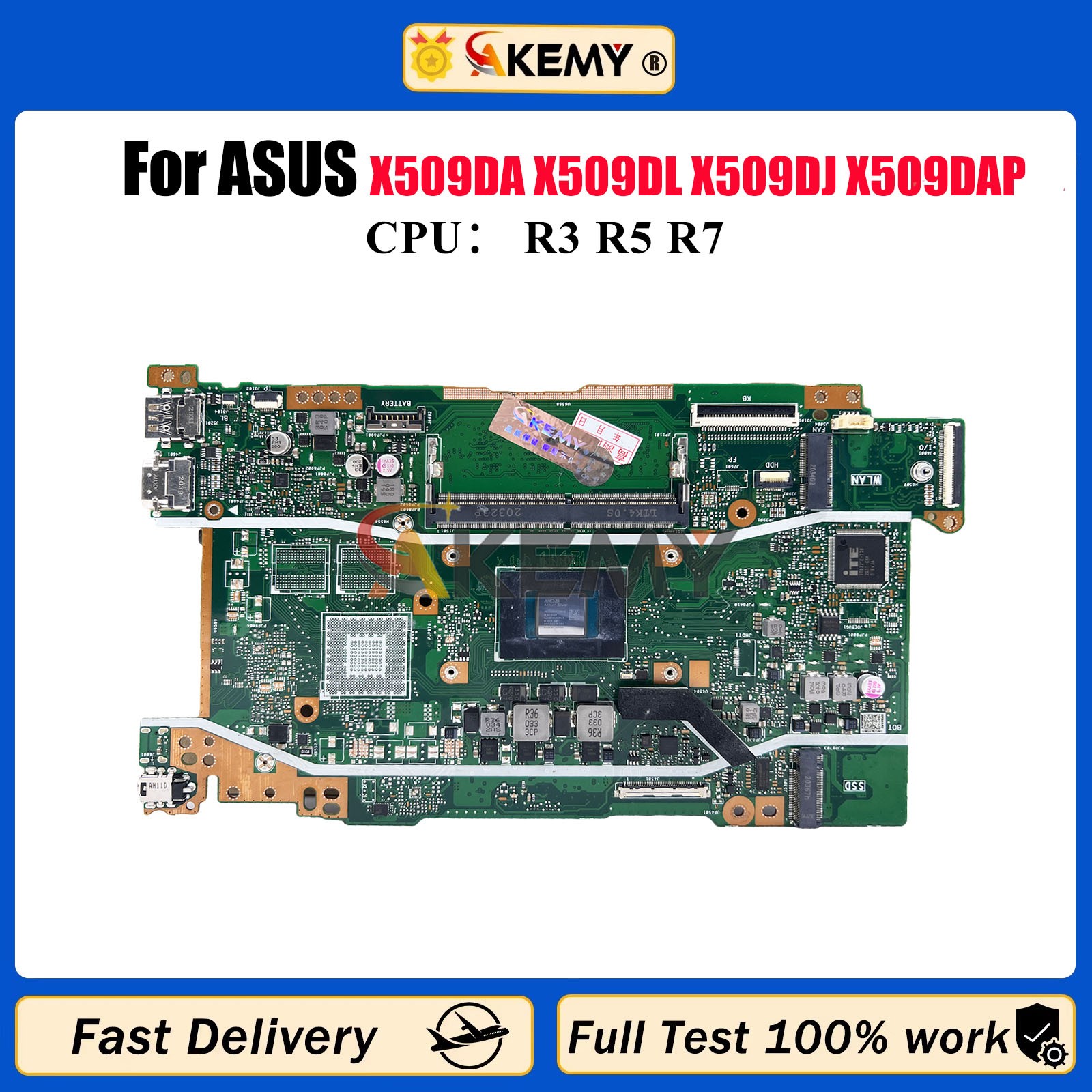 X509DA Motherboard For ASUS X509DAP D509D X509DL M509D X509DJ Mainboard W/CPU