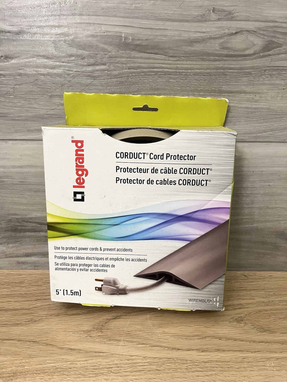 Legrand Corduct Overfloor Cord Protector Wiremold CDG-5 5 feet Gray
