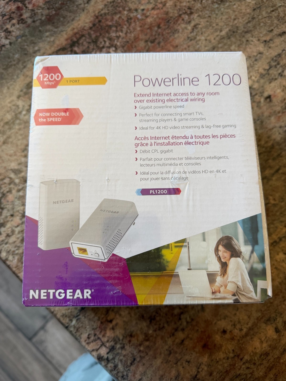 Netgear Powerline 1200 Ethernet LAN Extender  (Two packs inside a box)