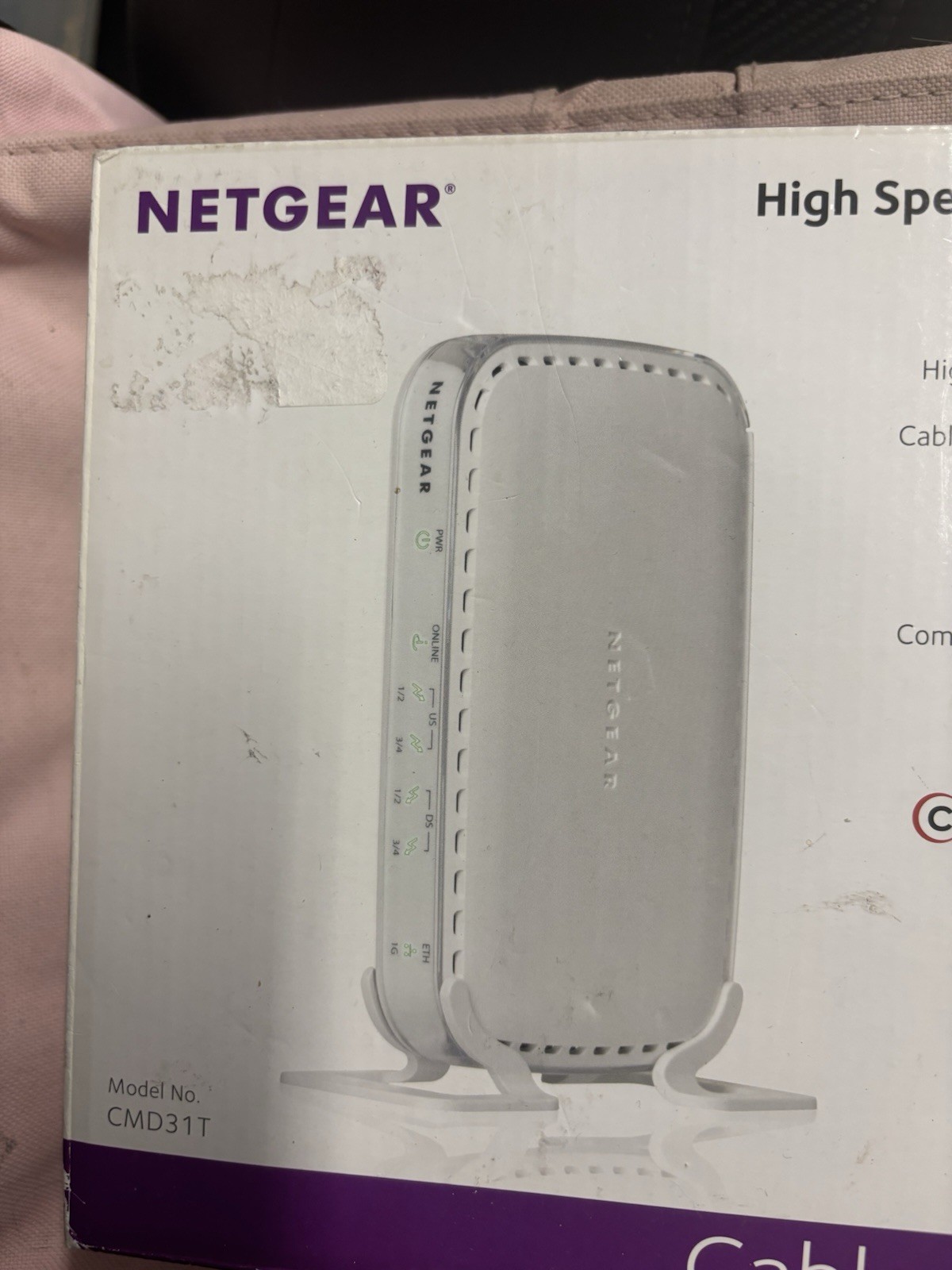 NETGEAR CMD31T DOCSIS 3.0 Cable Modem Comcast Time Warner Wired-Ethernet White