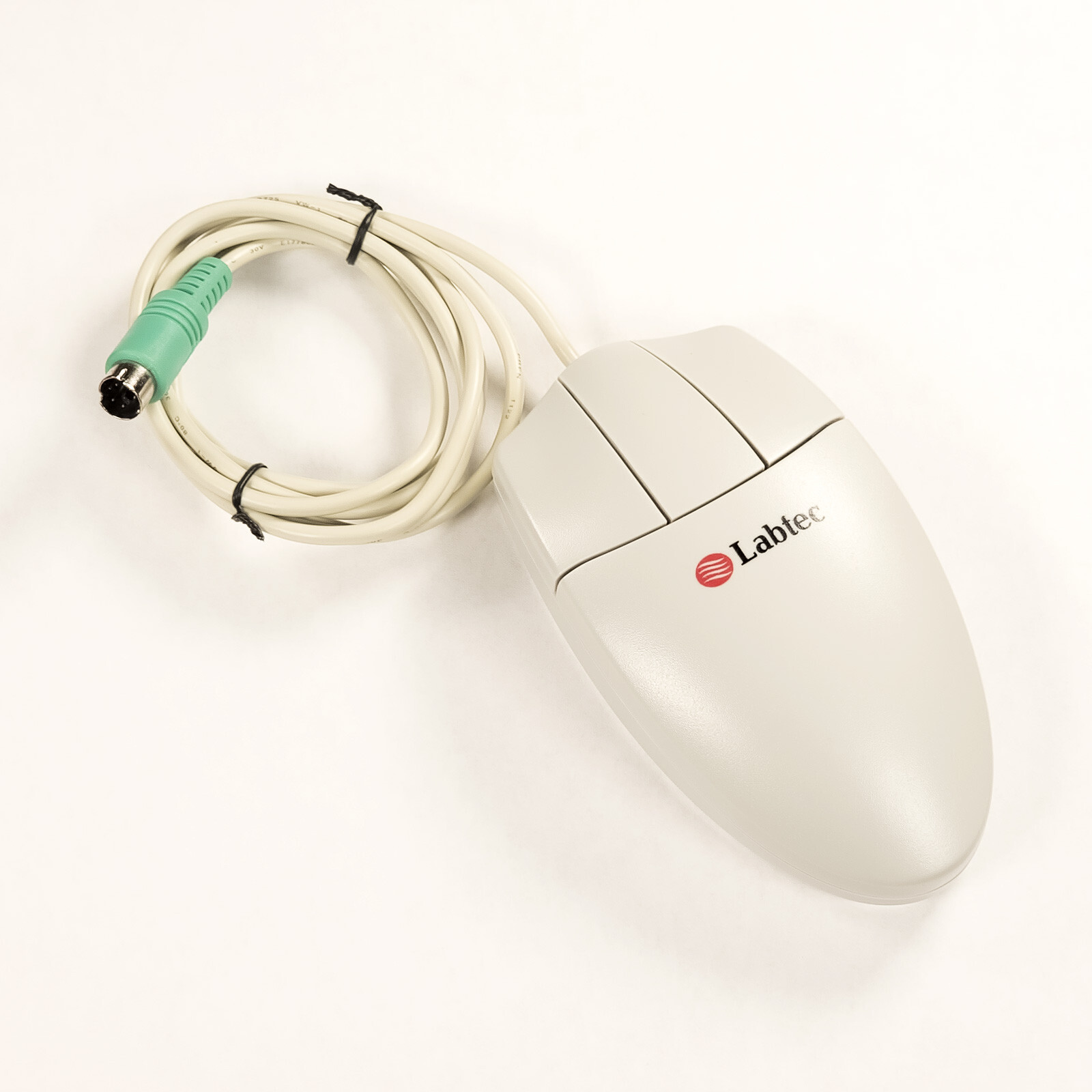 Labtec Mouse M-CAC64 PS/2 Ball 3-Button Retro Vintage Cleaned and Tested