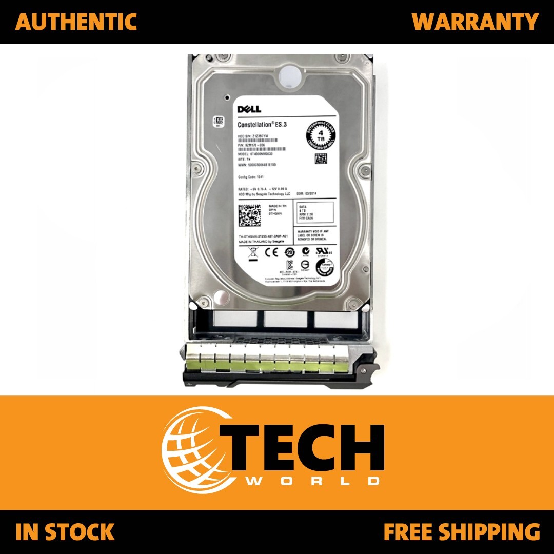 Dell 09PR63 4TB Storage 7200RPM 6Gbps 3.5 inch SATA Internal Hard Drive