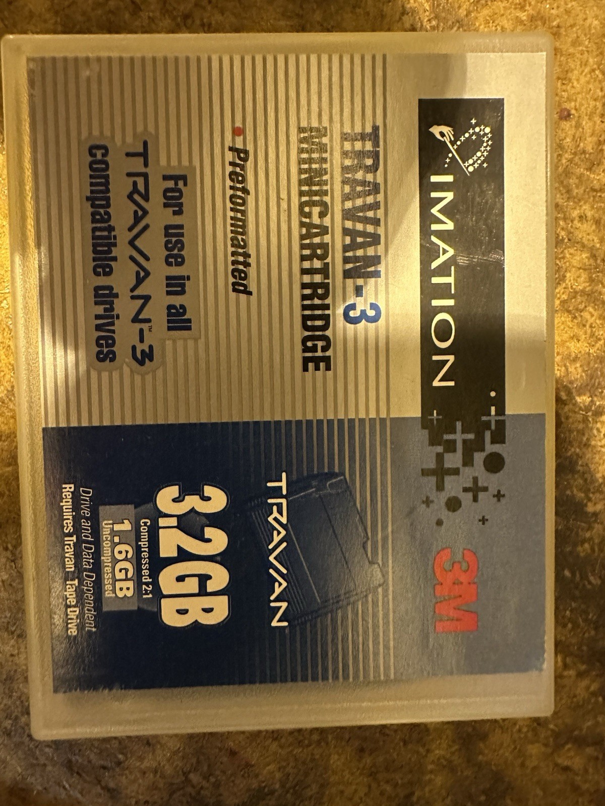 imation 3M TR-3 Minicartridge Tape 1.6gb/3.2 gb TRAVAN backup drive
