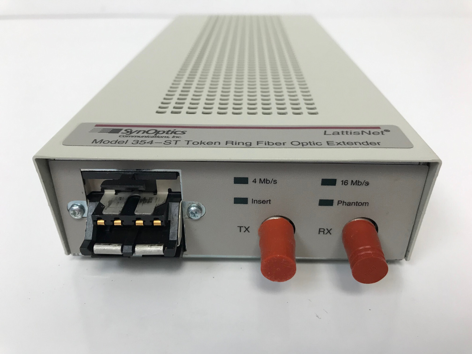 BAY NETWORKS SYNOPTICS LATTISNET 354-ST TOKEN RING FIBER OPTIC EXTENDER NEW