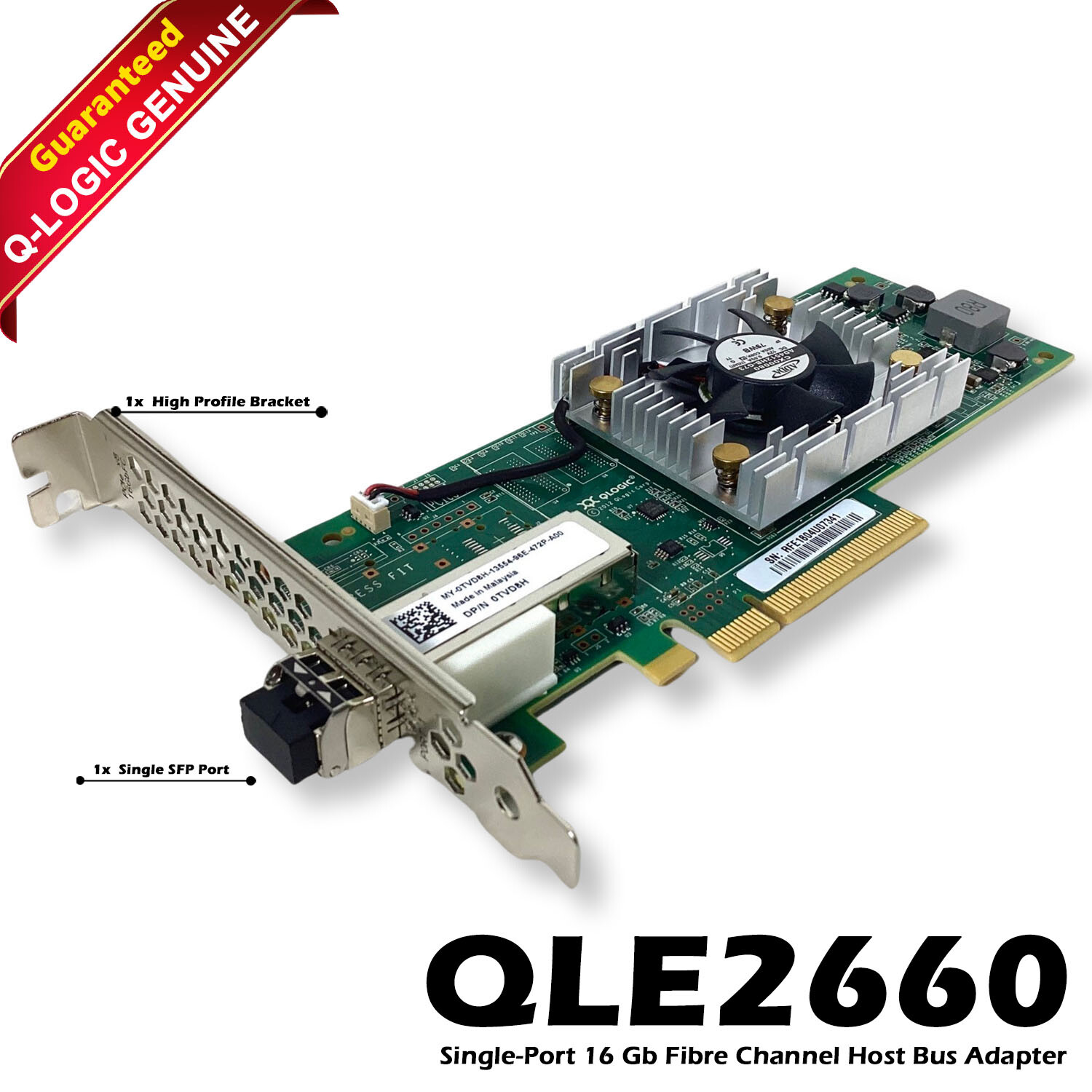 Dell QLogic QLE2660-DEL Fibre Channel Host Bus Adapter High Profile H28RN TVD8H