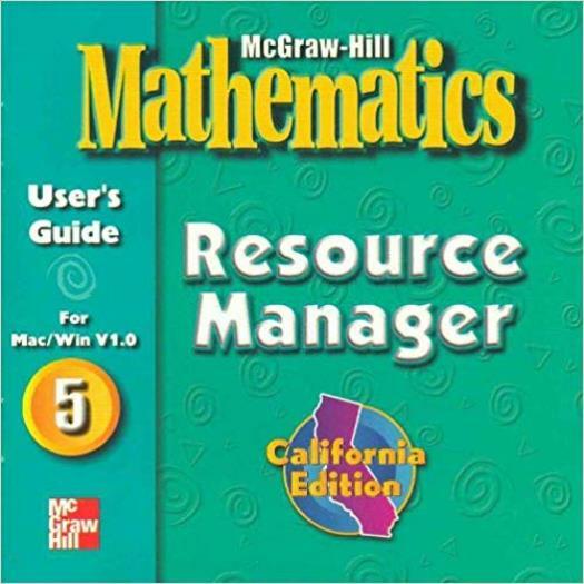 McGraw-Hill Mathematics: Resource Manager 5 PC MAC CD organize worksheets tests