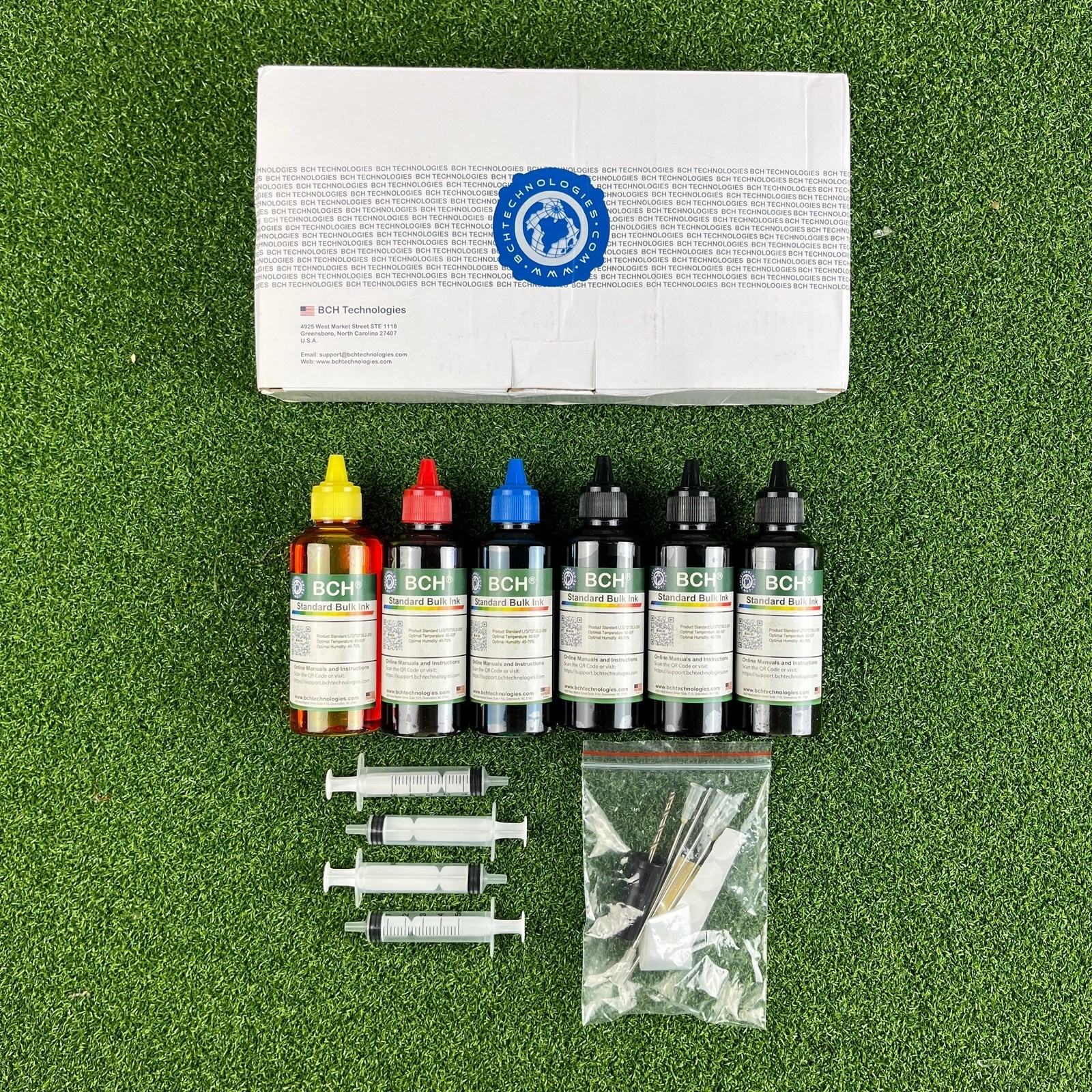 BCH Technologies Bulk Ink Refill Kit for Inkjet Printers 6 Colors