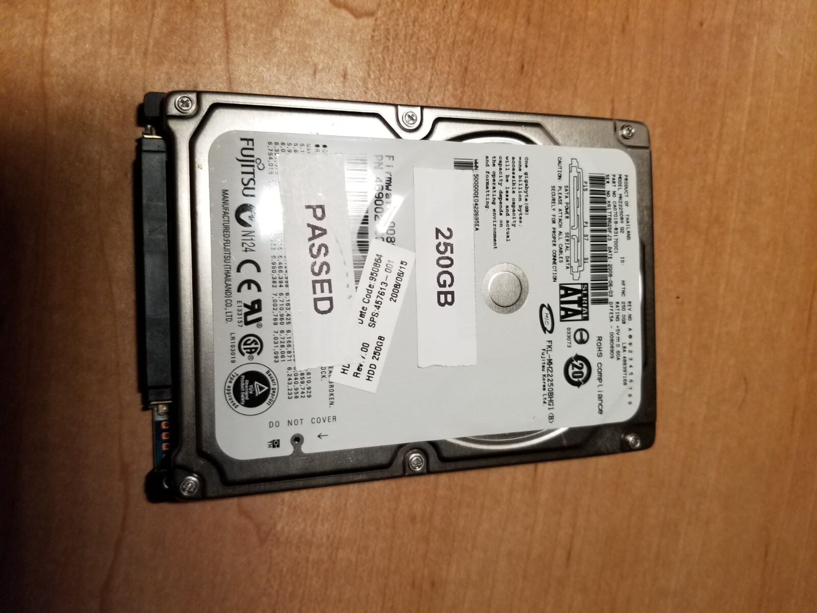 250G FUJITSU 2.5 SATA HARD DRIVE