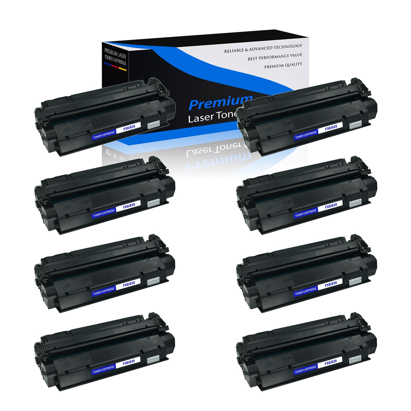 8 Pack S35 Toner Compatible For Canon FX8 ImageCLASS D320 D383 FAXPhone L400 170