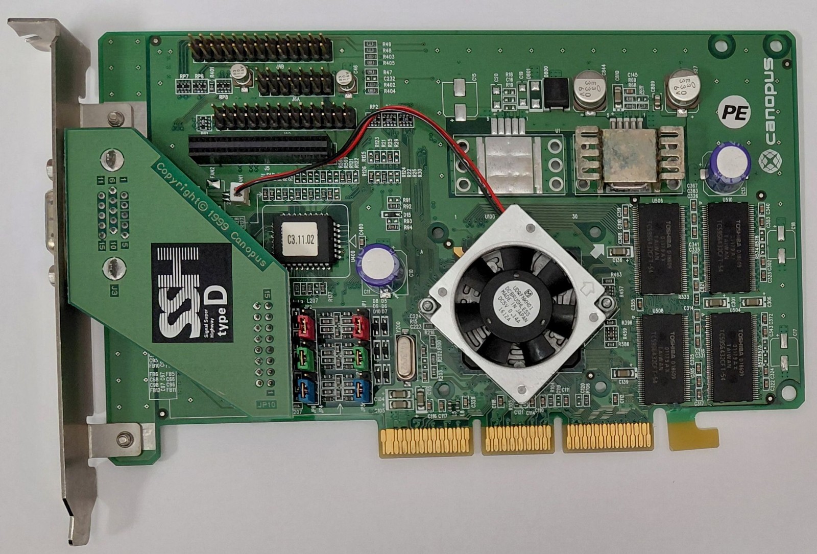 Canopus Spectra F11 PE AGP Graphics Card (32MB, GeForce2 MX 400, Retro, 2001)