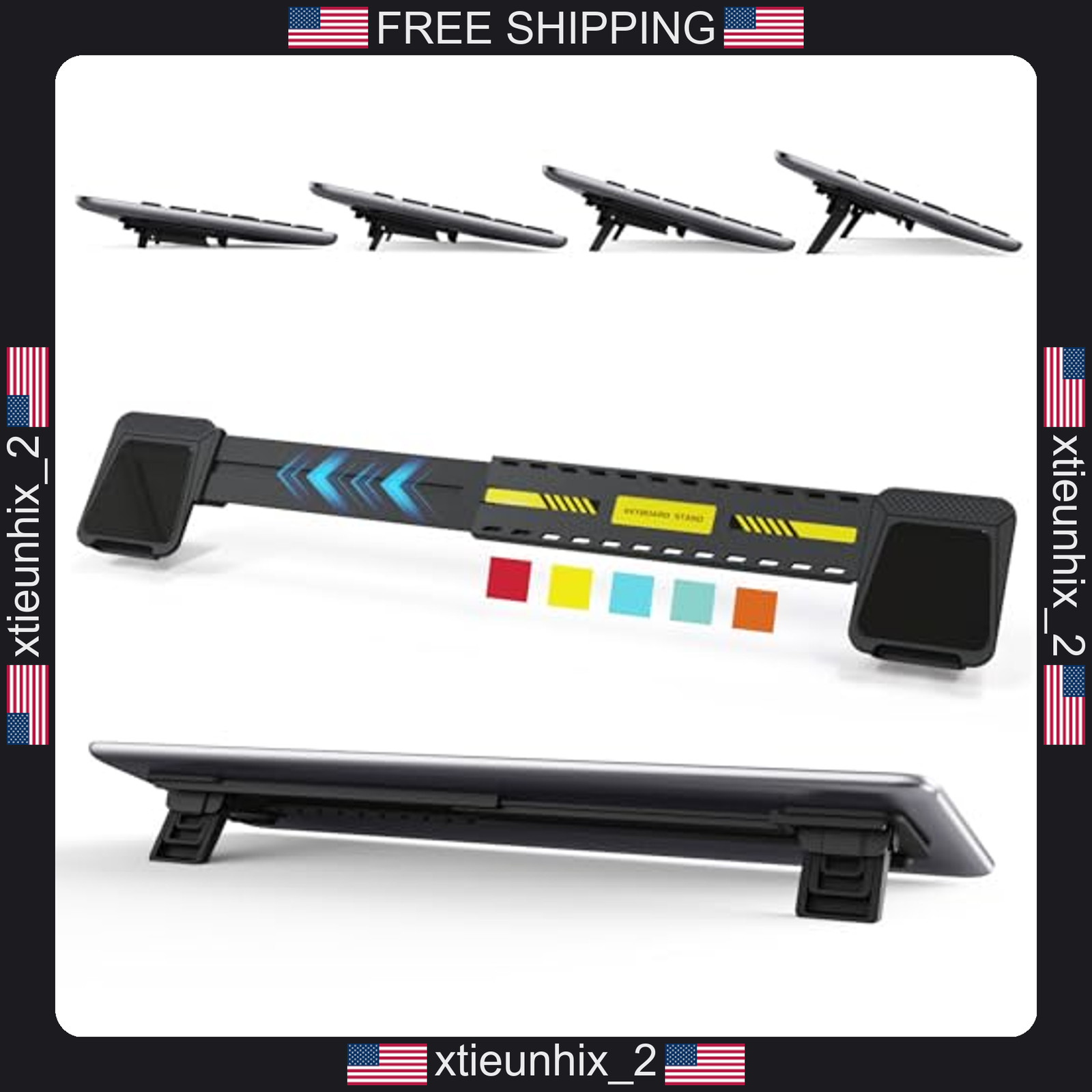 Adjustable Keyboard Riser for Desktop, Ergonomic, Non-Slip, Nylon