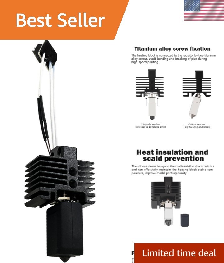 Durable 0.4MM Hotend Printhead Kit for Bambu Lab's P1S/P1P - Corrosion-resistant