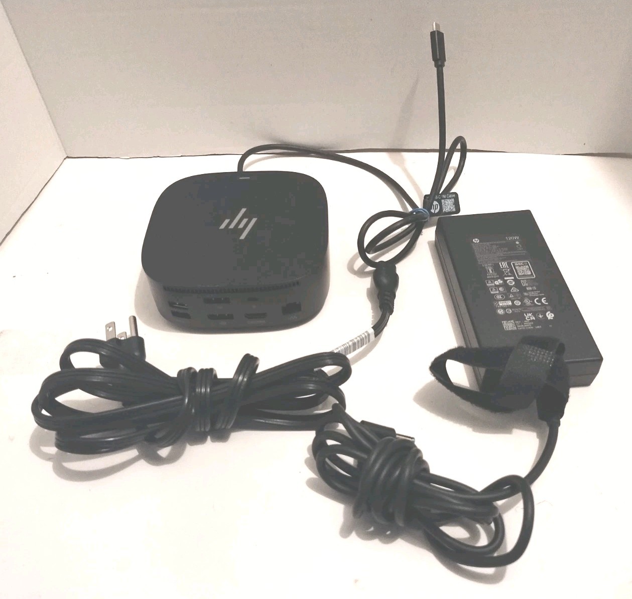 HP USB-C G5 Essential Dock with AC Power 72C71AAABA - VGC W/Power Cord HSN-IX02
