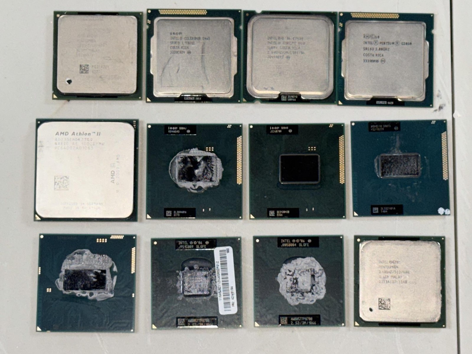 Intel & AMD CPU Processor Mixed Lot Of 12 Desktop Laptop