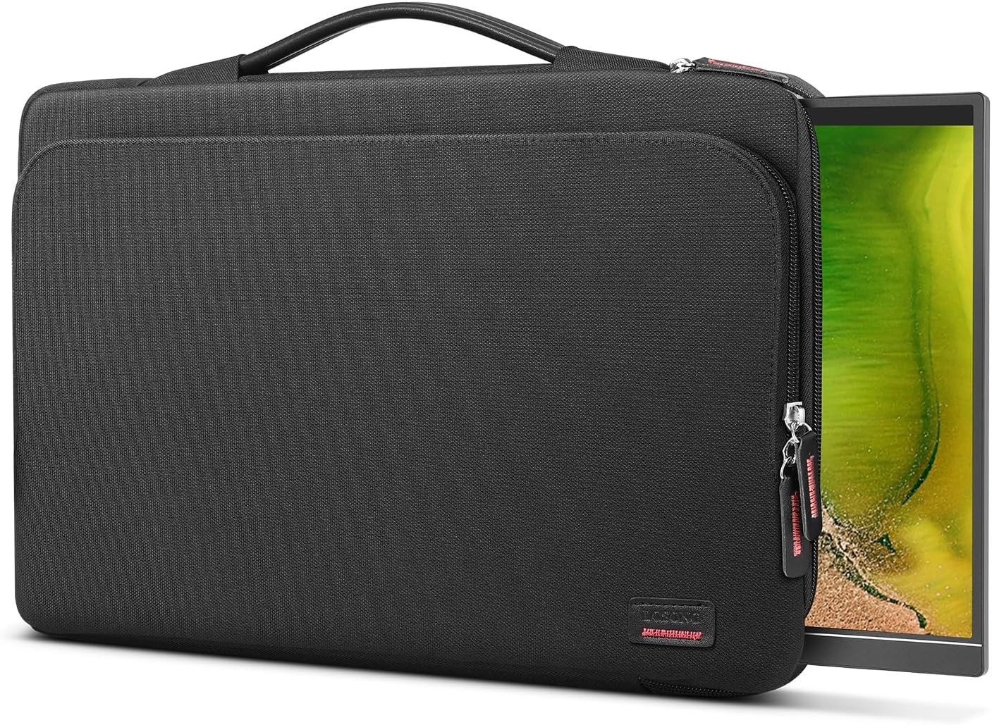 18.5 Inch Portable Monitor Carrying Case with PU Handle and Water Resistant Slee
