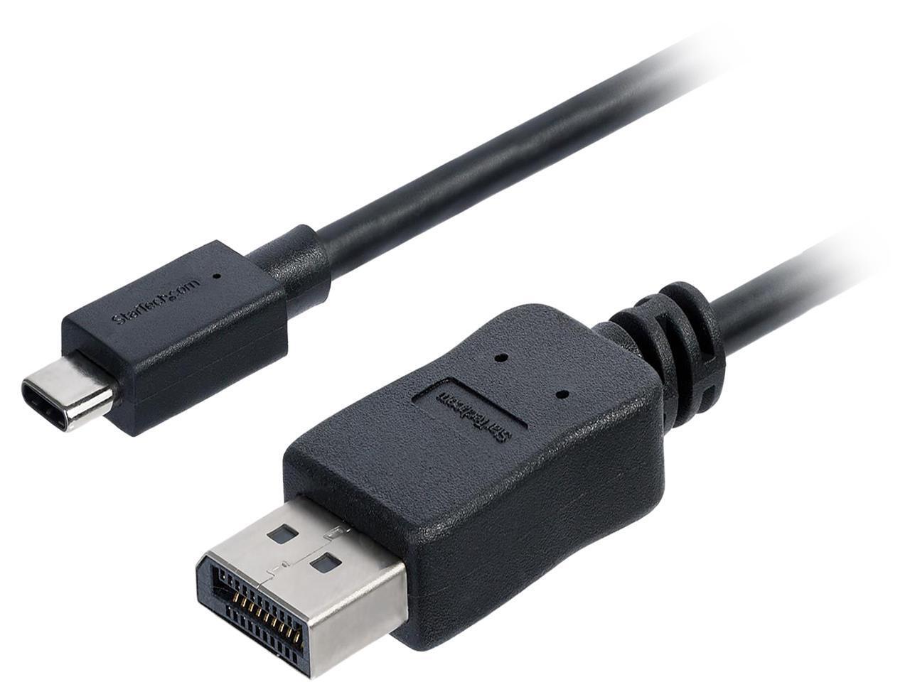 StarTech.com CDP2DPMM6B 6ft USB C to DisplayPort Cable - Black - 4K 60Hz Display