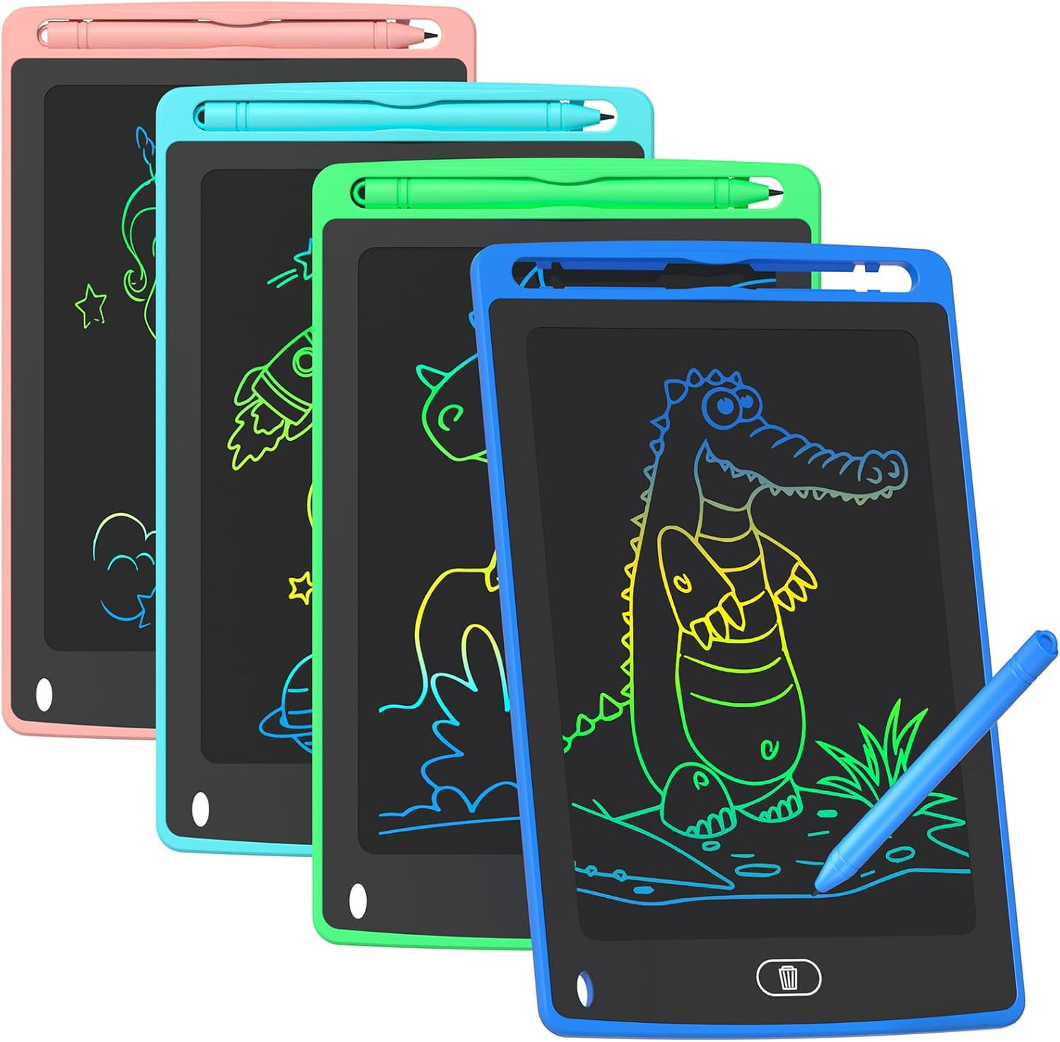 4 Pack LCD Writing Tablet for Kids 8.5 Inch Colorful Doodle Board Drawing Tablet