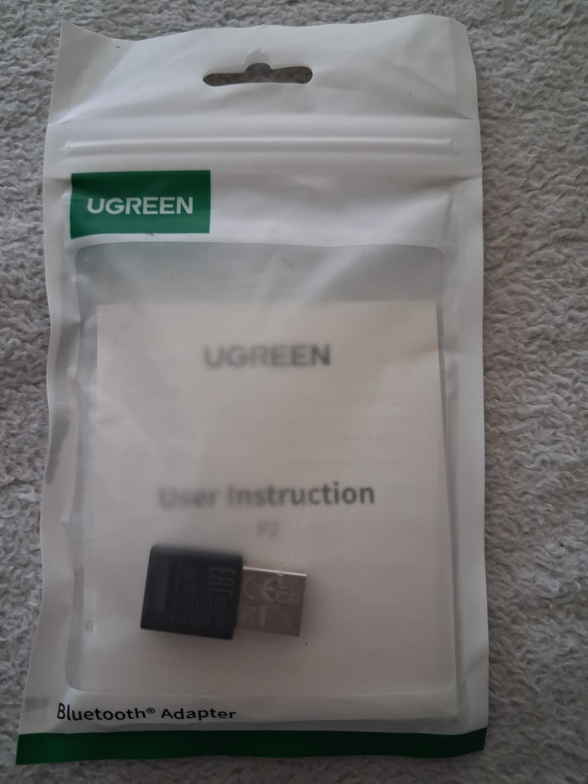 UGREEN USB Bluetooth Adapter for PC, Bluetooth 6.0 Dongle Receiver EDR & BLE, Pl