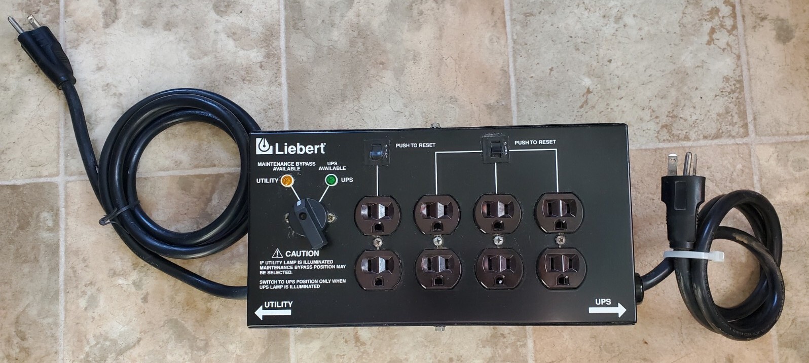 Liebert MP120A Micro POD Plug Outlet & Switch 120VAC 16A 60Hz 1 Phase