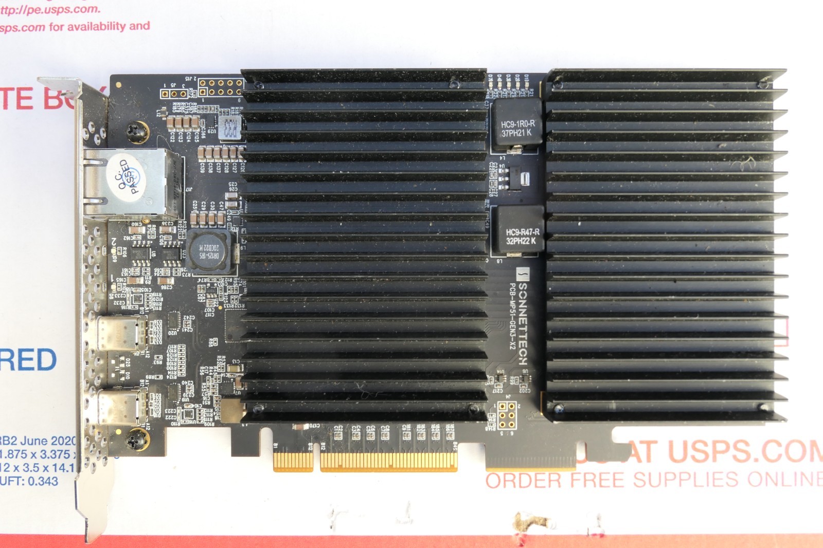 Sonnet McFiver PCIe Card with 2 x 1TB Nvme Force MP600 SSD