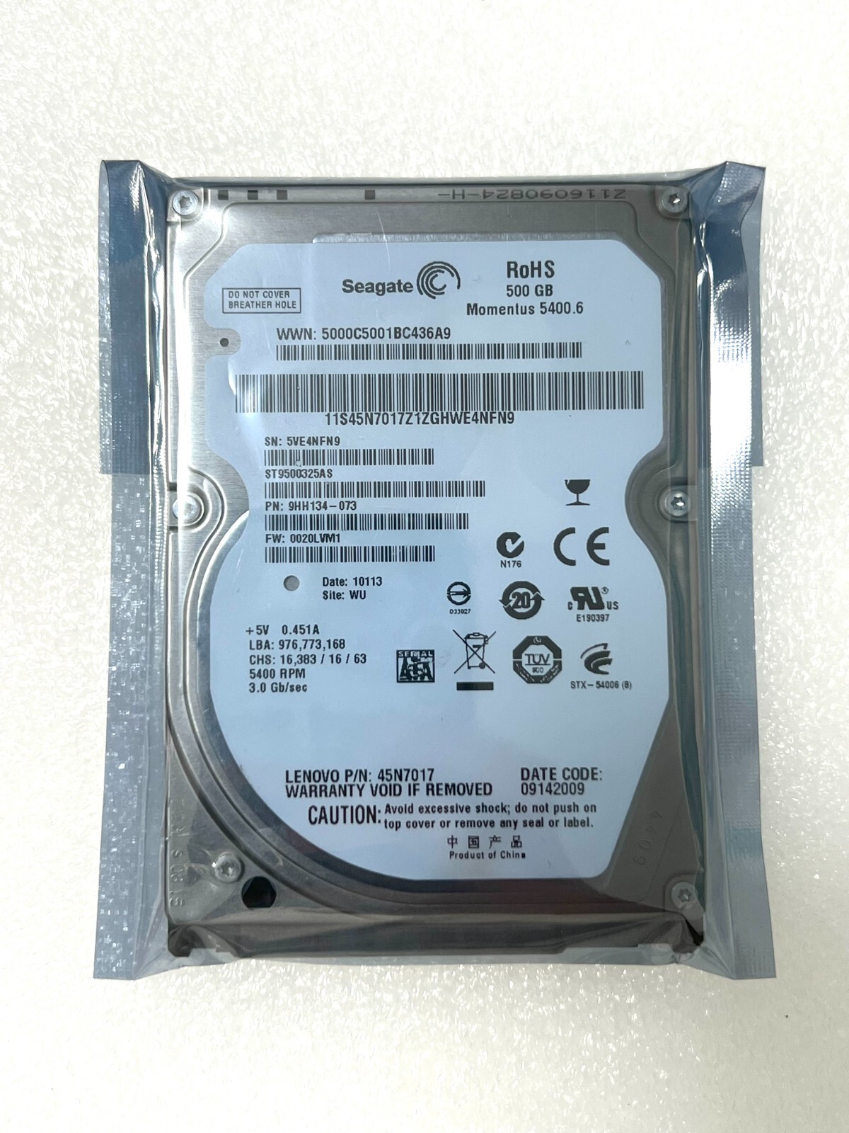 Seagate Momentus 5400.6 ST9500325AS 500 GB 5400 RPM 2.5" SATA Laptop Hard Drive