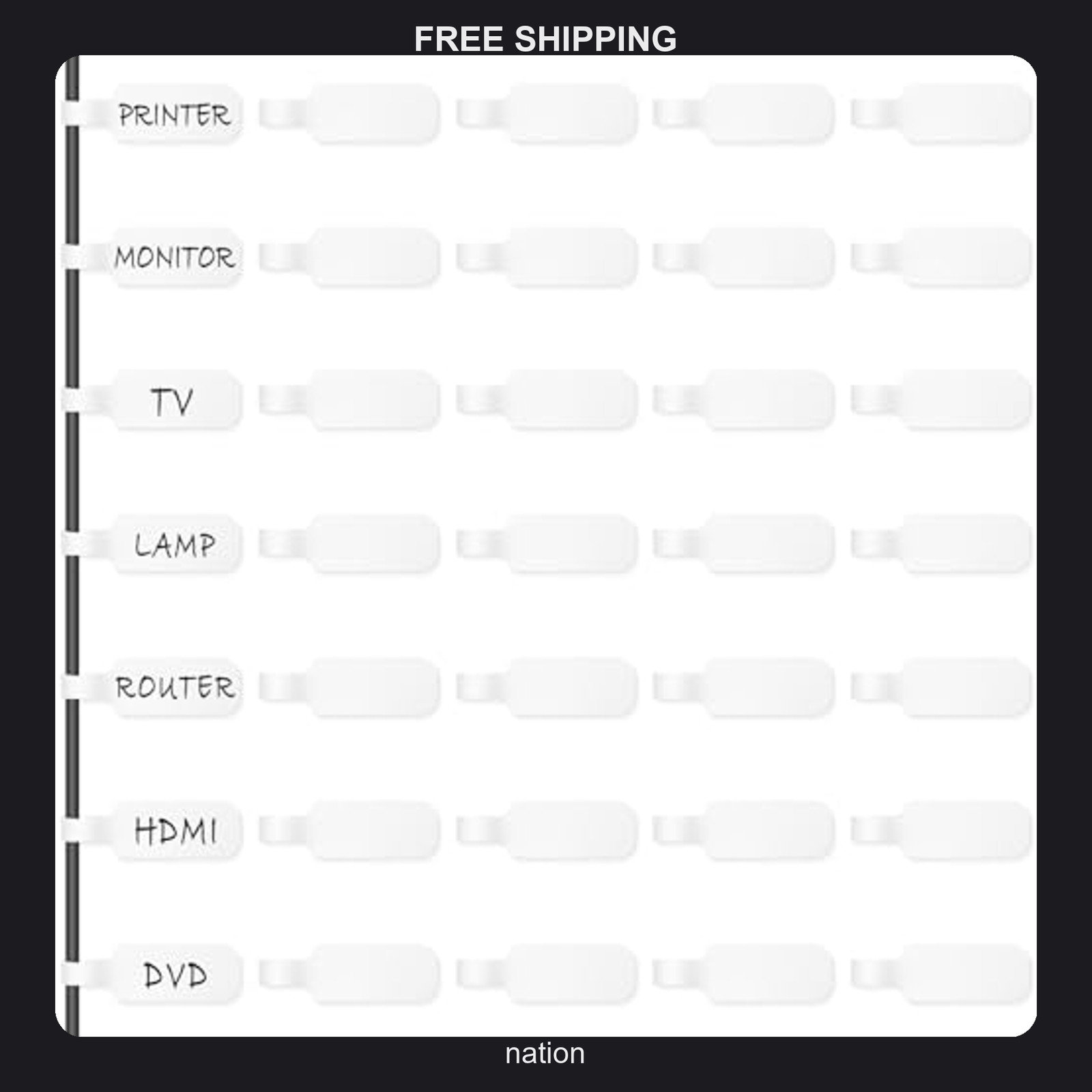 10 Pack Reusable Cable Labels for Organizing Wires and Cables