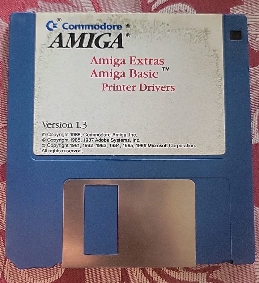 COMMODORE AMIGA - AMIGA Extras Basic PRINTER Drivers Version 1.3 1988 Rare