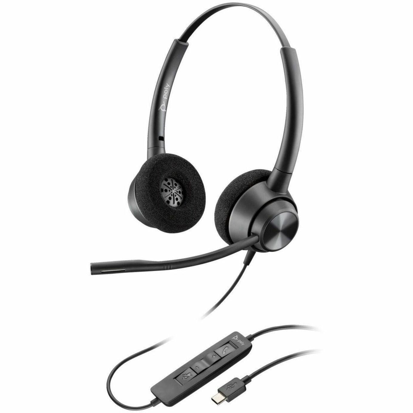 Plantronics 767G0AA EncorePro 320 Stereo USB-A Headset - TAA Compliant