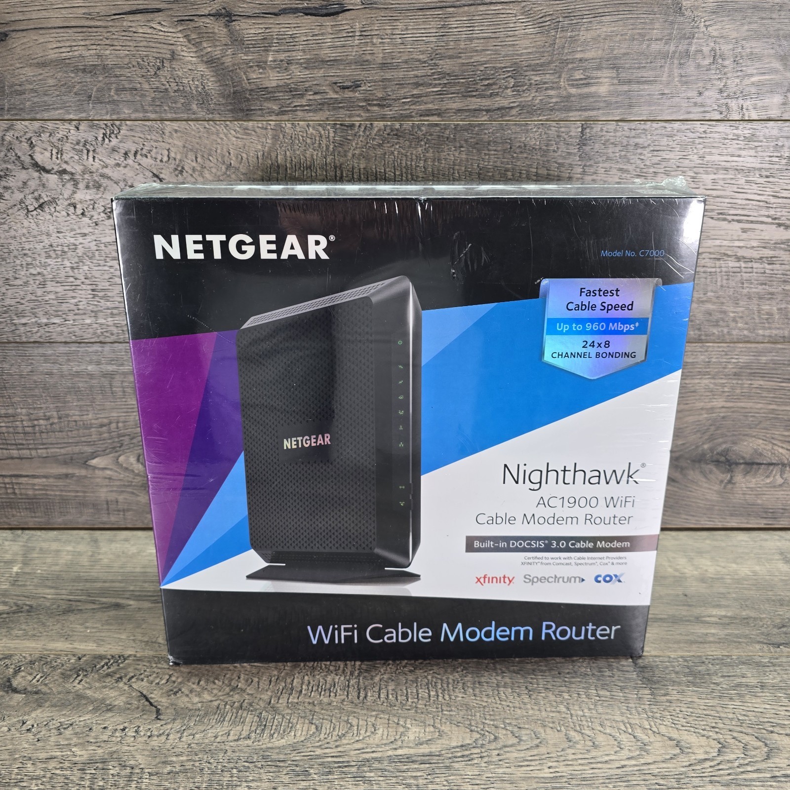 Netgear C7000-100NAS Nighthawk AC1900 WiFi Cable Modem Router DOCSIS 3.0