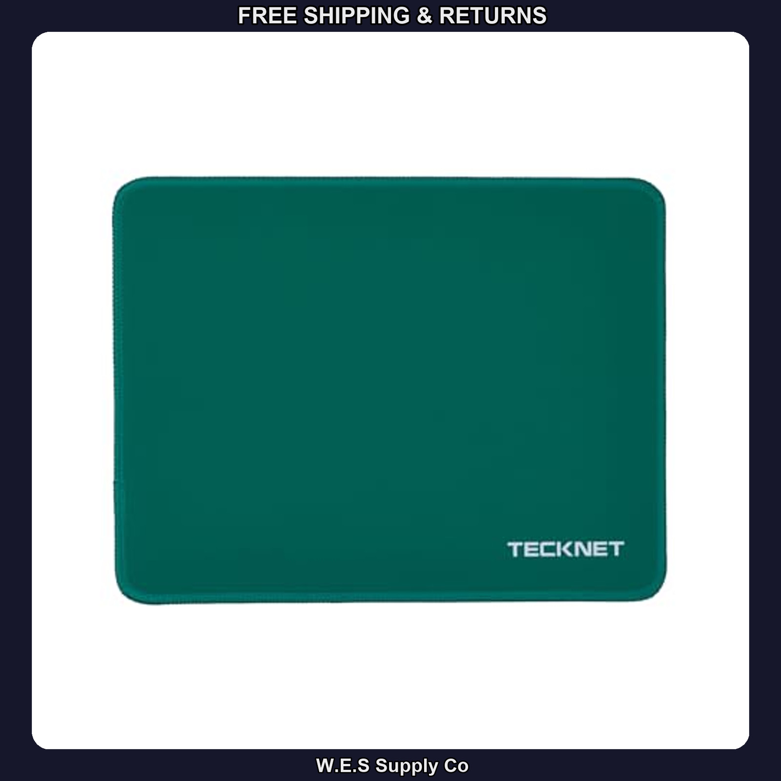 TeckNet Small Mouse Pad, Anti-Fray Stitched Edge, Waterproof Rubber Base