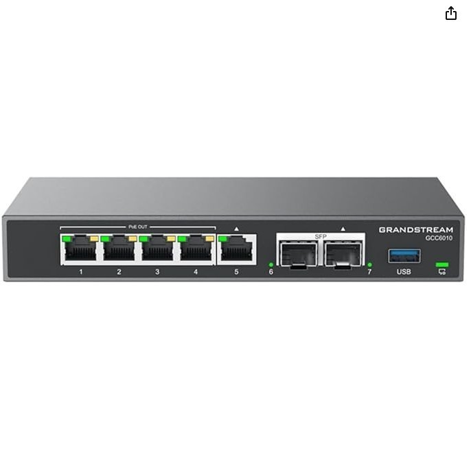 Grandstream GCC6010 Built-in IPPBX (10 Users, 4 Concurrent Calls) + Enterprise-G