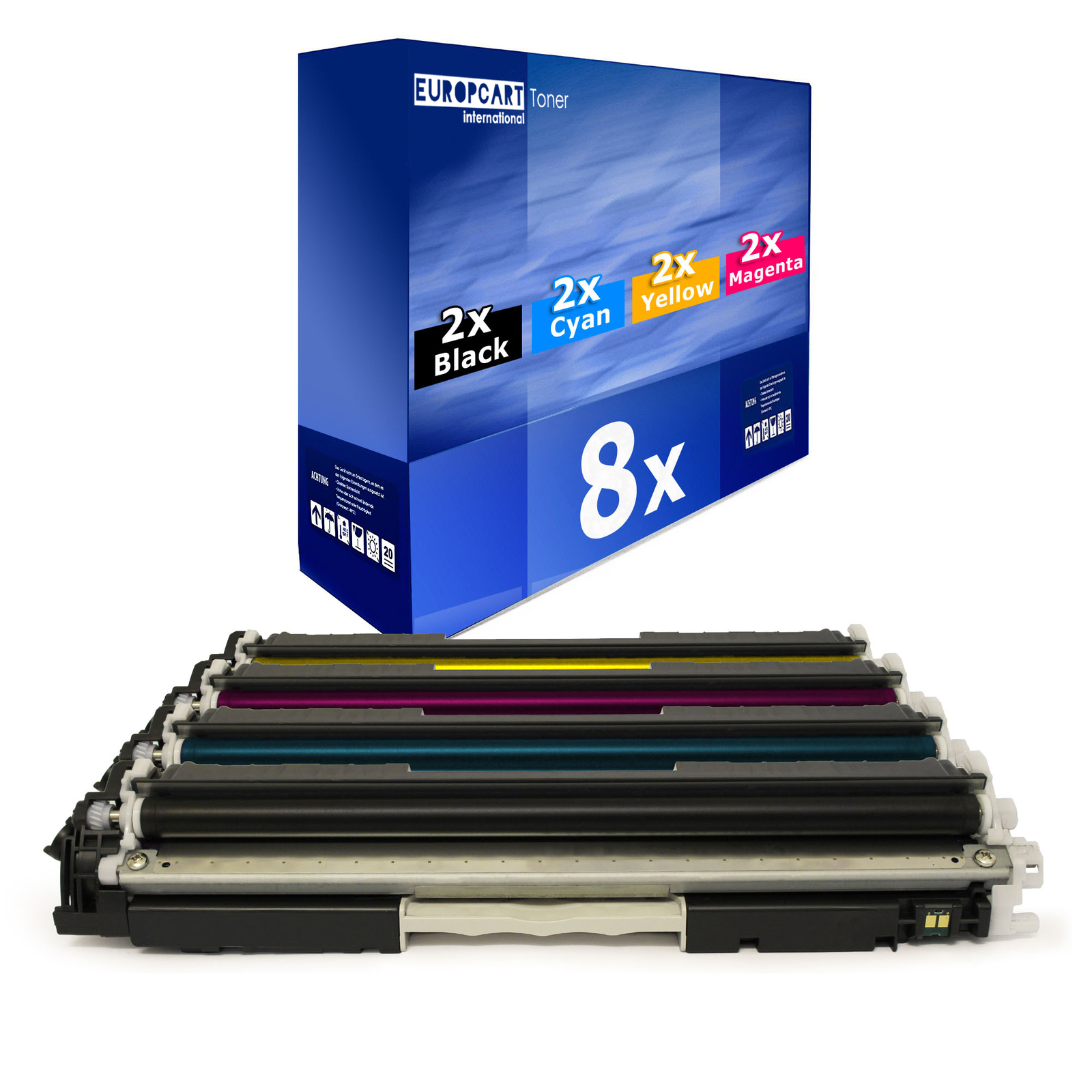 8X Europcart Toner Compatible For HP Color LaserJet Pro MFP M-177-FW MFP M-176-N