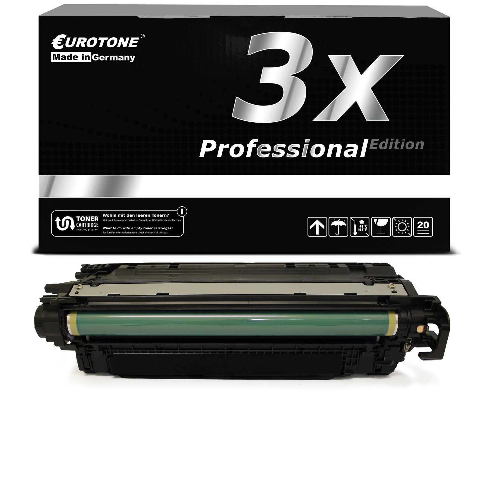3X Eurotone Pro Toner BLACK For HP Color LaserJet Enterprise M-651-XH