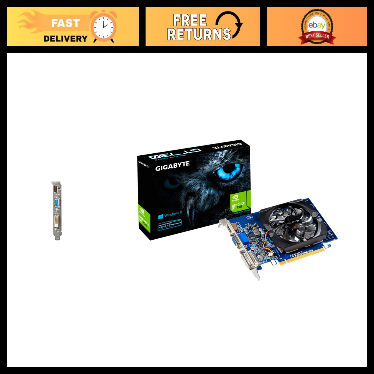 GeForce GT 730 2GB DDR3 Graphics Card, 64-bit, High Performance Gaming GPU