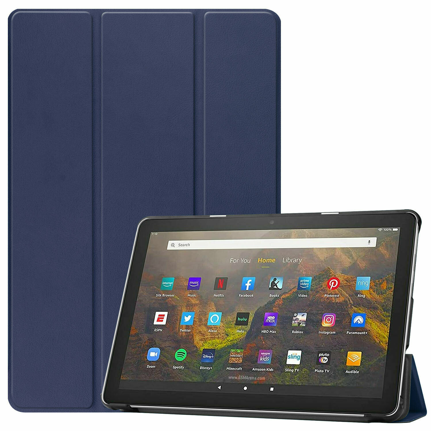 Famavala 8" Fire HD Plus 2020 10th Gen Stand Case Cover Navy Blue~ New~