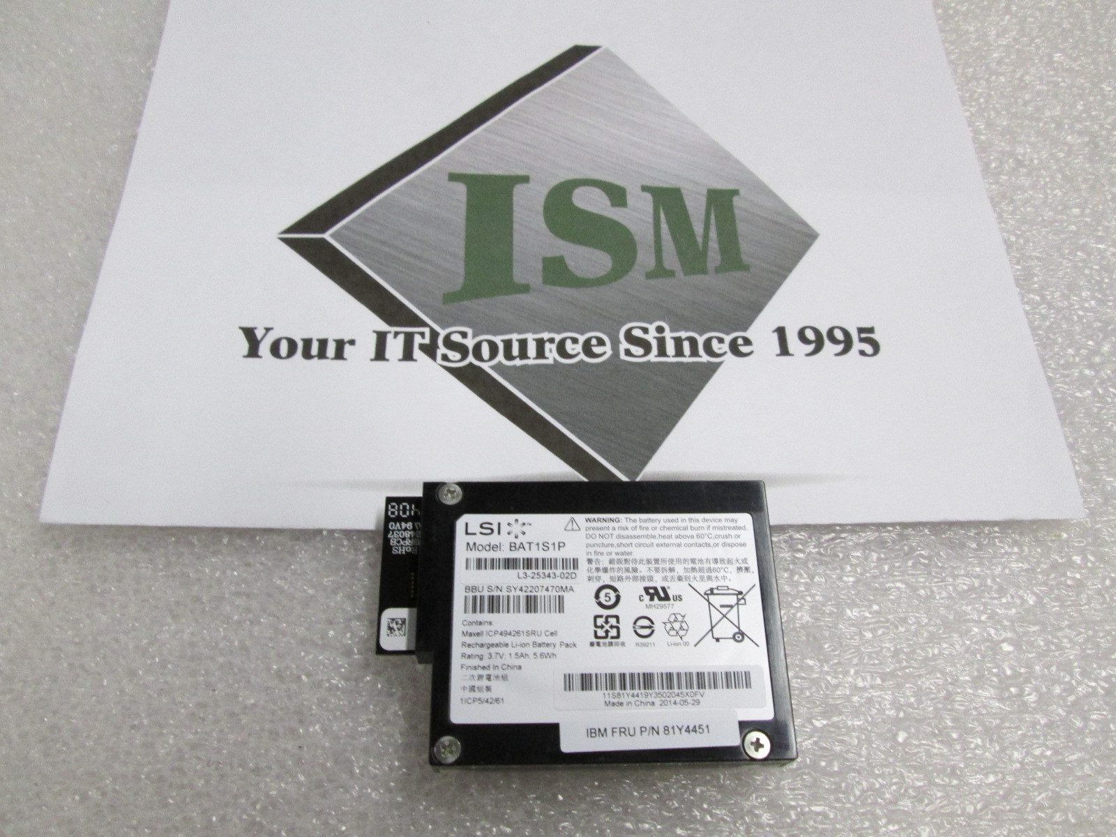 Brand NEW IBM 81Y4451 46M0917 81Y4419 ServeRaid Battery 1 year warranty