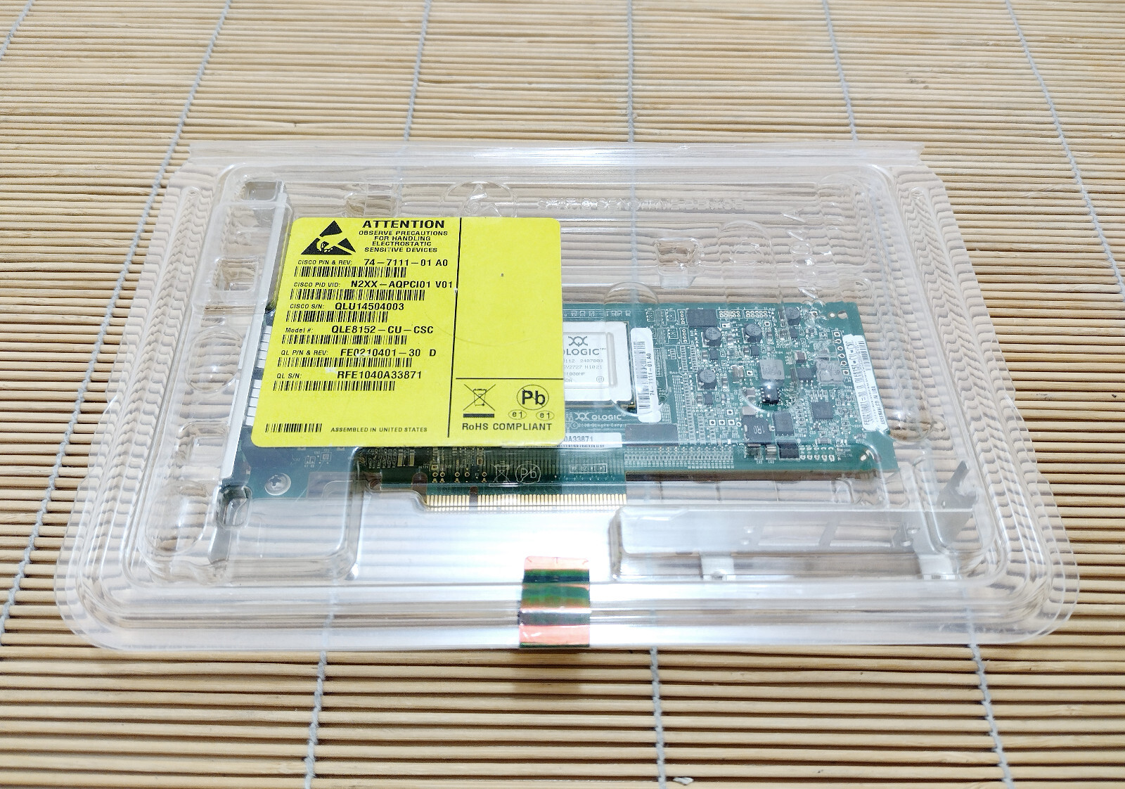 New Cisco N2XX-AQPCI01 Qlogic QLE 8152-CNA 2port 10Gb SFP+ Copper New Sealed Box
