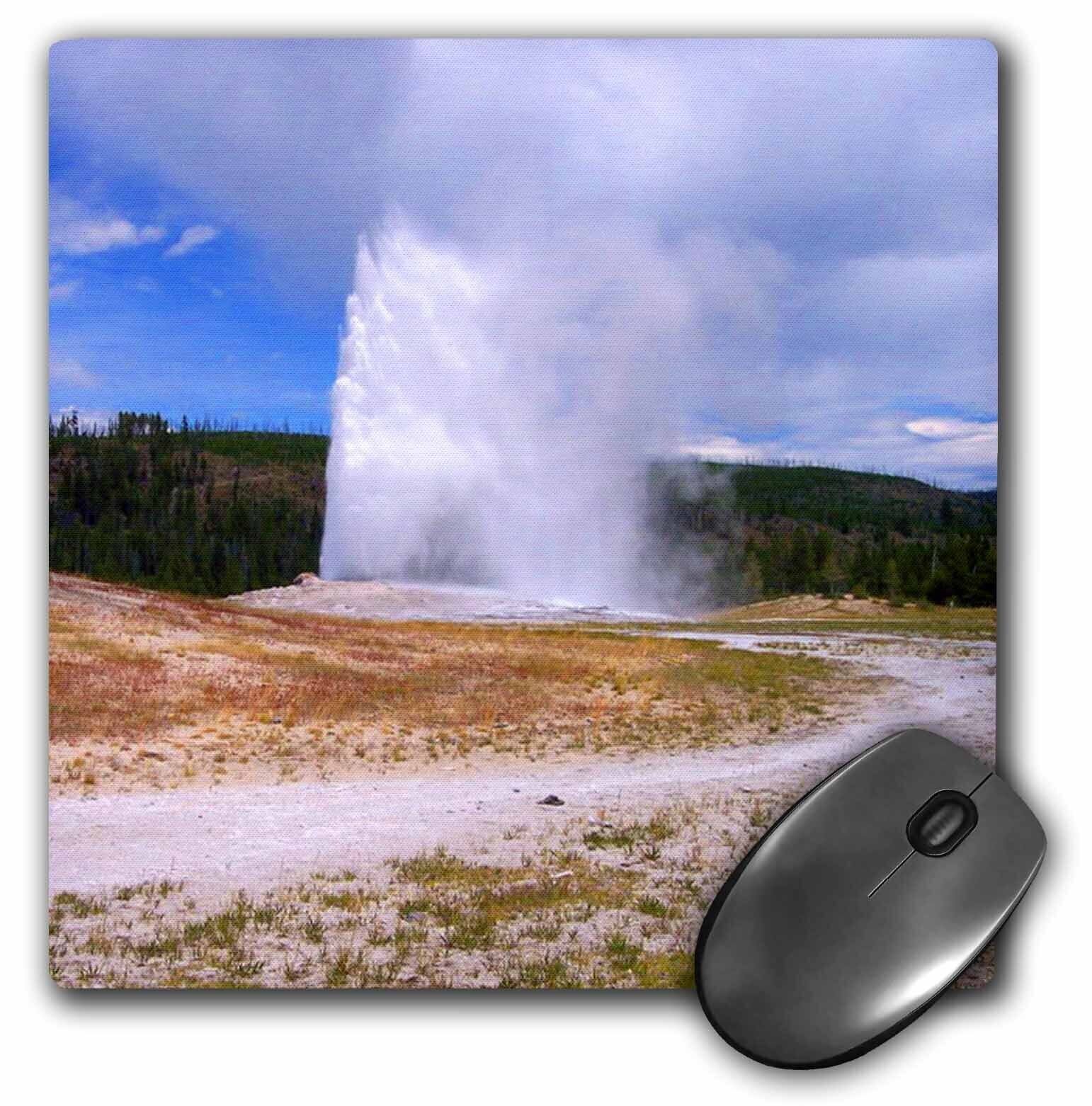 3dRose Old Faithful Geyser Yellowstone National Park MousePad