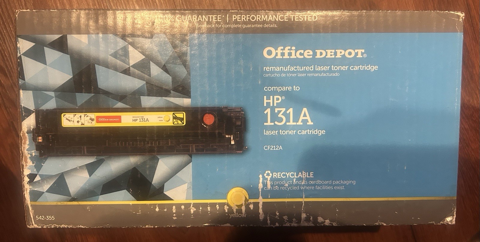 NEW Office Depot HP Yellow Laser Toner Cartridge Compare to Hewlett Packard 131A