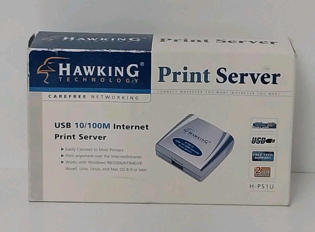 Hawking Technology 10/100M LAN Print Server HPS1U