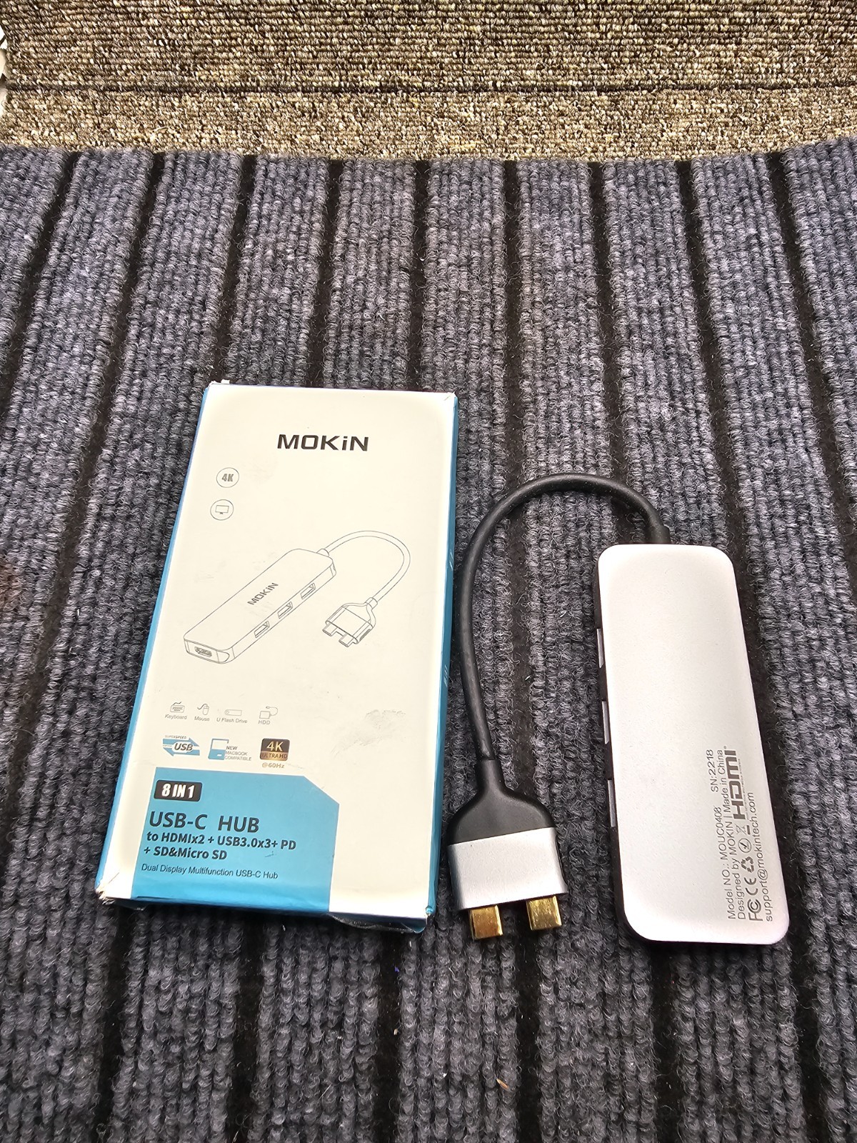 (QTY 2) Mokin MOUC0408 8-in-1 USB-C Dual Monitor Docking Stations Hub Connector
