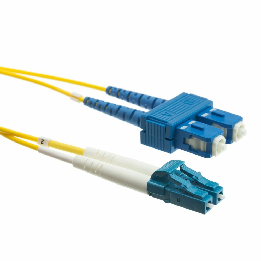 eDragon Fiber Optic Cable, LC/SC, Singlemode, Duplex, 9/125, 7 meter 3 Pack