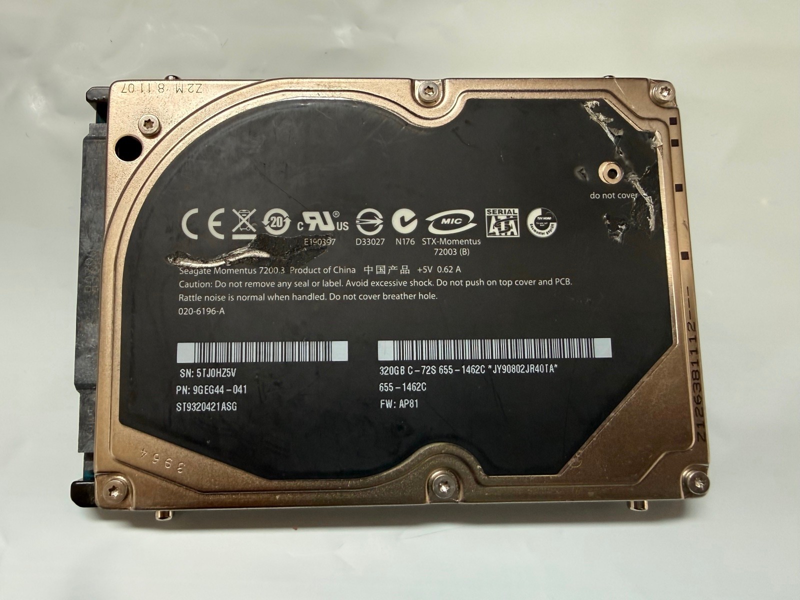 Seagate Momentus 7200.3 320GB 2.5 SATA Laptop Hard Drive ST9320421ASG