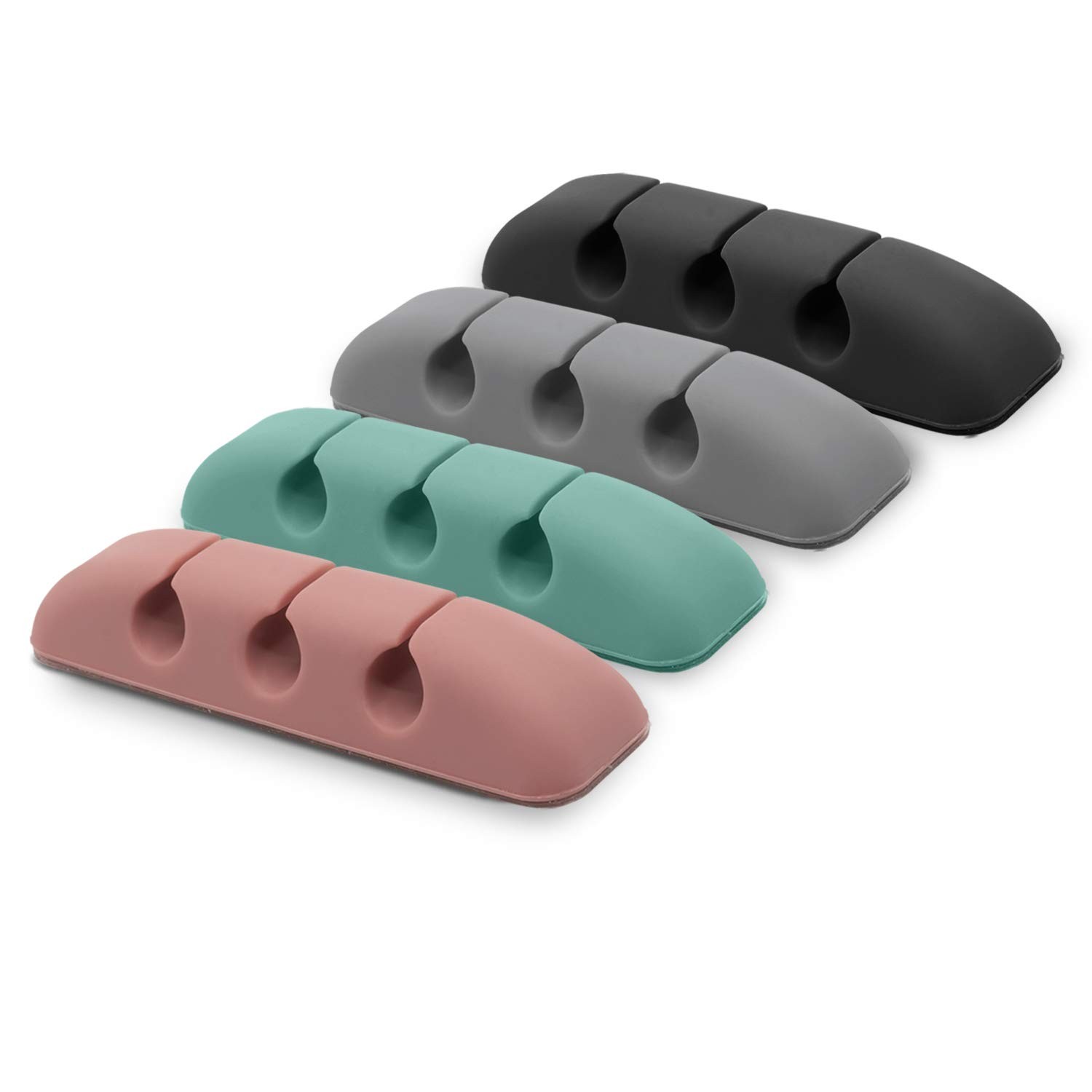 Ringke Silicone Cable Organizer for Management, Durable Flexible 4 Pack
